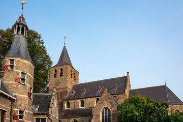 Sint Marinus church and town hall in Halsteren, The Netherlands