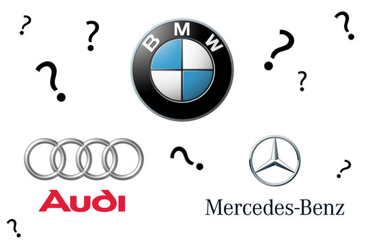 Znane marki samochod&oacute;w loga BMW AUDI MERCEDES