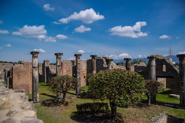 Colonnade of the House of Cornelius Rufus in Pompeii