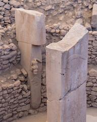 Gobekli Tepe is an archaeological site at the top of a mountain ridge in the Southeastern Anatolia...