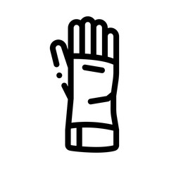 driver glove black icon vector. driver glove sign. isolated symbol illustration