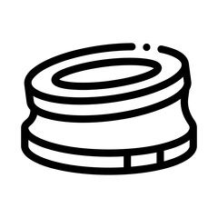 bump stop karting track black icon vector. bump stop karting track sign. isolated symbol illustration