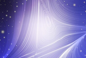 Light Purple vector pattern with spheres, curves.