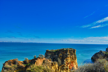 Der Strand von Lagos in Portugal