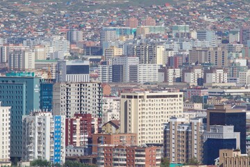 Fototapeta na wymiar view of downtown city of Ulaanbaatar, Mongolia 
