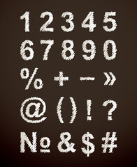 Vector hand-drawn font shaded marker