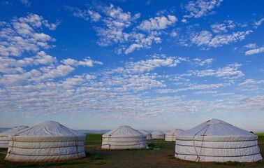 Gher tourists camp, Gobi desert, Mongolia 