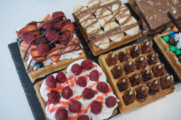 sweets with raspberries