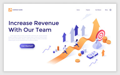 Isometric Landing Page Concept