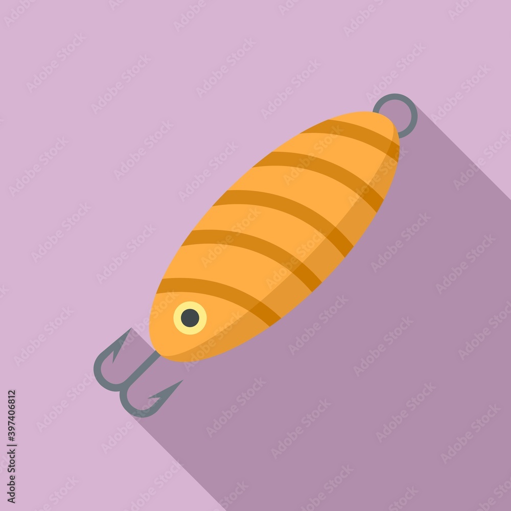 Poster fish bait float icon. flat illustration of fish bait float vector icon for web design
