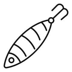 Fish bait float icon. Outline fish bait float vector icon for web design isolated on white background