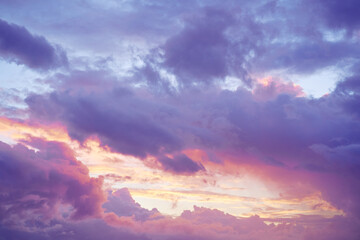 Fototapeta na wymiar Beautiful colorful cloudy sky background.