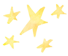 Fototapeta na wymiar シンプルな淡い黄色の星