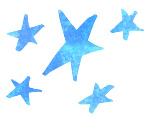 Fototapeta na wymiar シンプルな水色の星