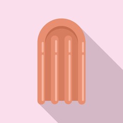 Bedding inflatable mattress icon. Flat illustration of bedding inflatable mattress vector icon for web design