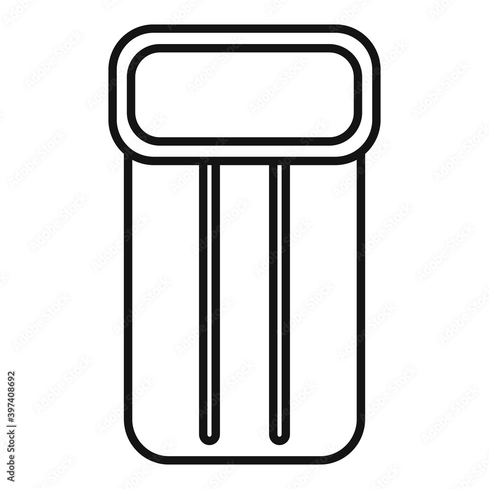 Poster pillow inflatable mattress icon. outline pillow inflatable mattress vector icon for web design isola