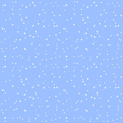 White snow falling, winter seamless pattern, poster design template, vector illustration