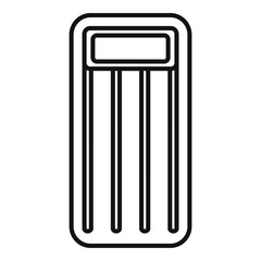 Bed inflatable mattress icon. Outline bed inflatable mattress vector icon for web design isolated on white background