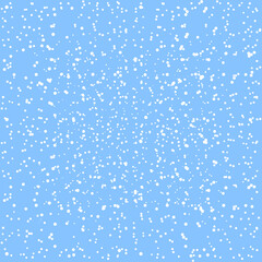 Naklejka na ściany i meble White snow falling, winter seamless pattern, poster design template, vector illustration