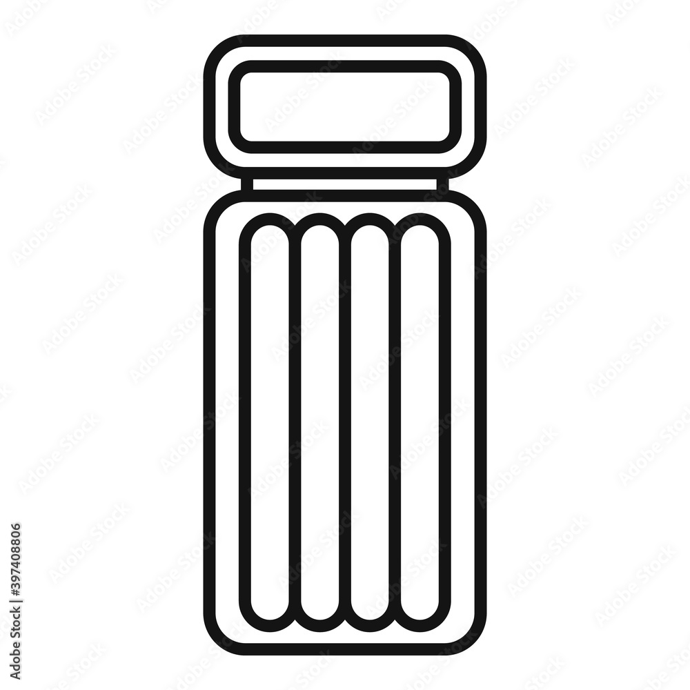 Poster summer inflatable mattress icon. outline summer inflatable mattress vector icon for web design isola