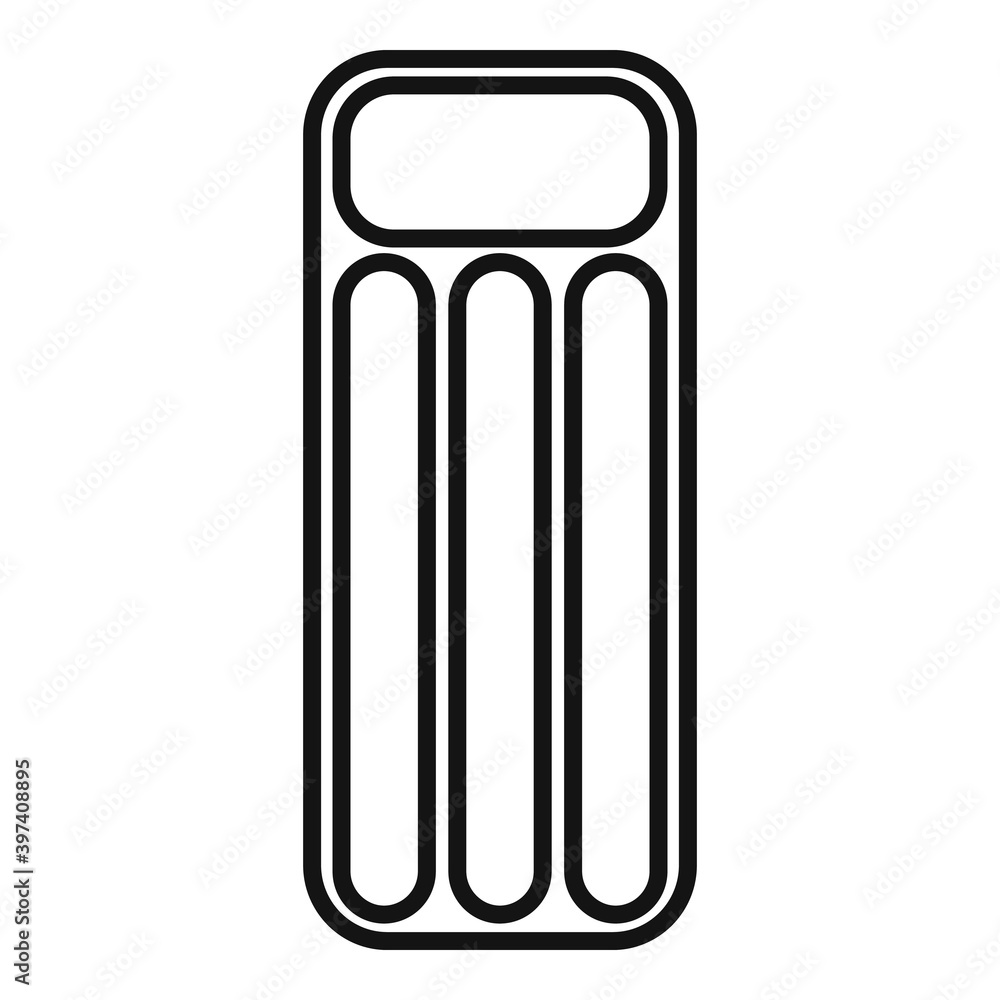 Poster adventure inflatable mattress icon. outline adventure inflatable mattress vector icon for web design
