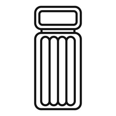 Summer inflatable mattress icon. Outline summer inflatable mattress vector icon for web design isolated on white background