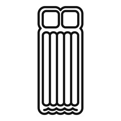 Joy inflatable mattress icon. Outline joy inflatable mattress vector icon for web design isolated on white background