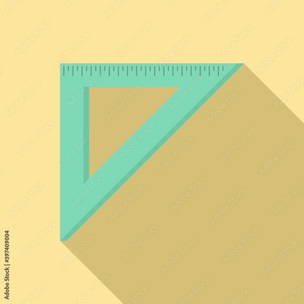 Poster angle metric ruler icon. flat illustration of angle metric ruler vector icon for web design
