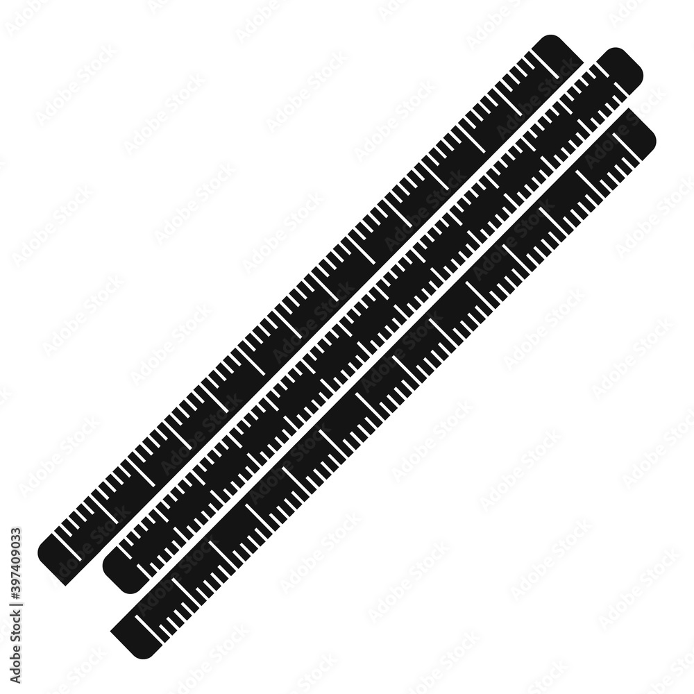 Poster ruler icon. simple illustration of ruler vector icon for web design isolated on white background