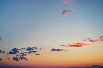 Beautiful colorful cloudy sky background.
