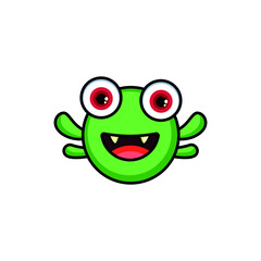 Cute monster logo. Monster logo character template vector. Character logo template.