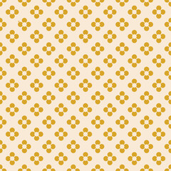 Geometrical floral vector seamless pattern