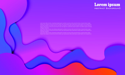 cool fluid papercut background with trendy multicolor
