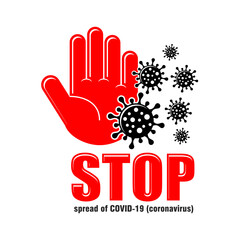 stop virus prohibit sign