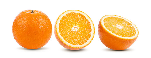 orange citrus fruit on white background