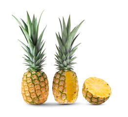 pineapple on white background