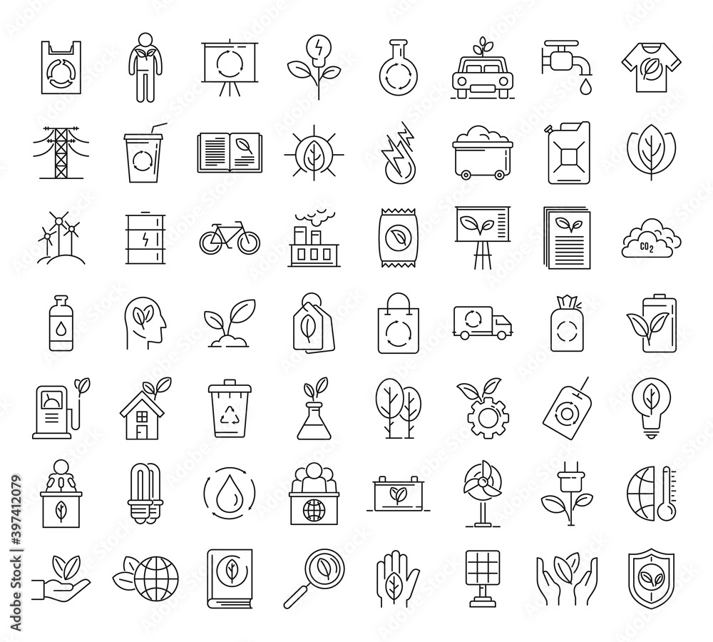 Poster name icons set. outline set of name vector icons for web design isolated on white background