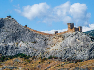 Fototapeta premium Genoese fortress in Sudak, Crimea