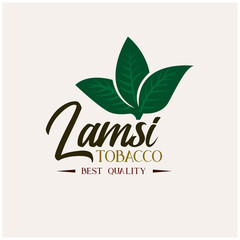 tobacco design logo vector. green tobacco icon vector