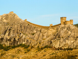 Fototapeta na wymiar Genoese fortress in Sudak, Crimea