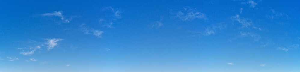 Fototapeta na wymiar Beautiful panoramic view of blue sky with patch of white clouds, Sydney, New South Wales, Australia 
