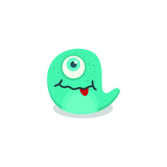 Cute monster logo. Monster logo character template vector. Character logo template.