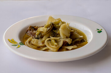 Turkish style şevketi from the garden - Kenger (Cnicus benedictus) meal