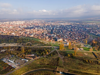 Fototapeta na wymiar Aerial view of town of Montana, Bulgaria