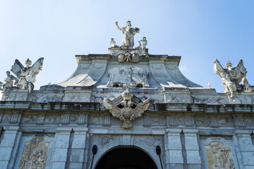 Fototapeta na wymiar Gate three of the Alba Carolina citadel. Alba Iulia, Romania.