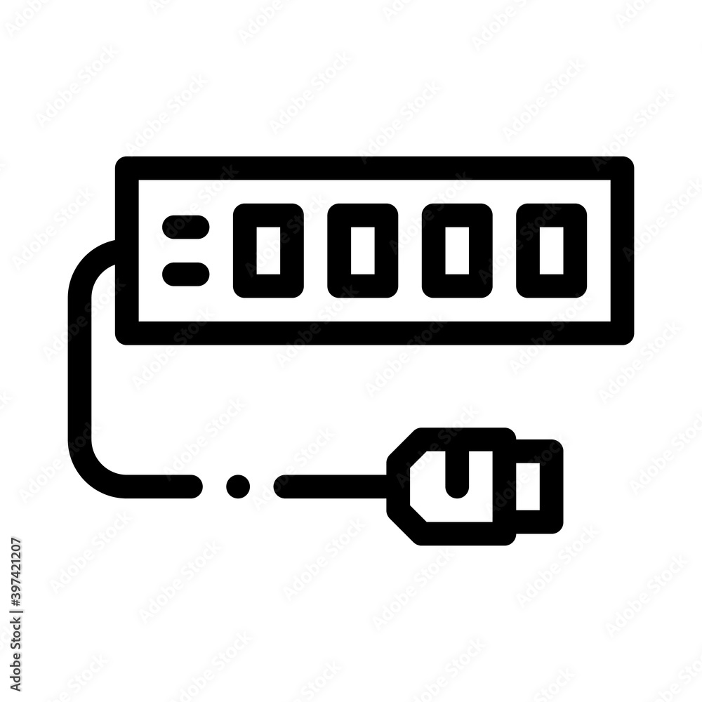 Poster modem internet device black icon vector. modem internet device sign. isolated symbol illustration