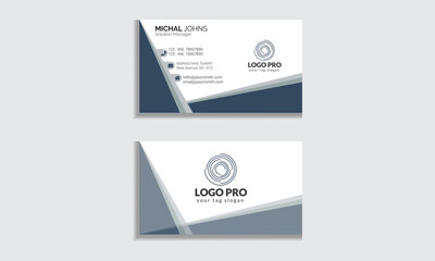 business card with front and back presentation template