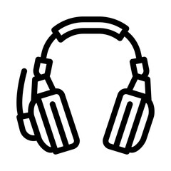 headphones accessories black icon vector. headphones accessories sign. isolated symbol illustration
