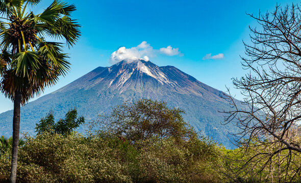 Scenic view of a Vulcano from Lembata, NTT, Indonesia