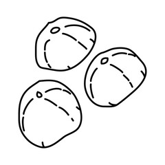 Mochi Icon. Doodle Hand Drawn or Outline Icon Style